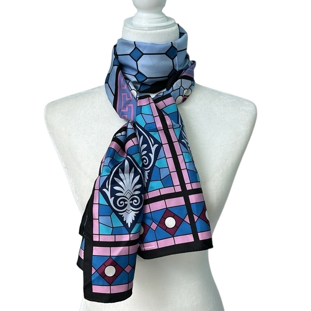 Smithsonian Institution Rectangle Silk Scarf Stai… - image 6